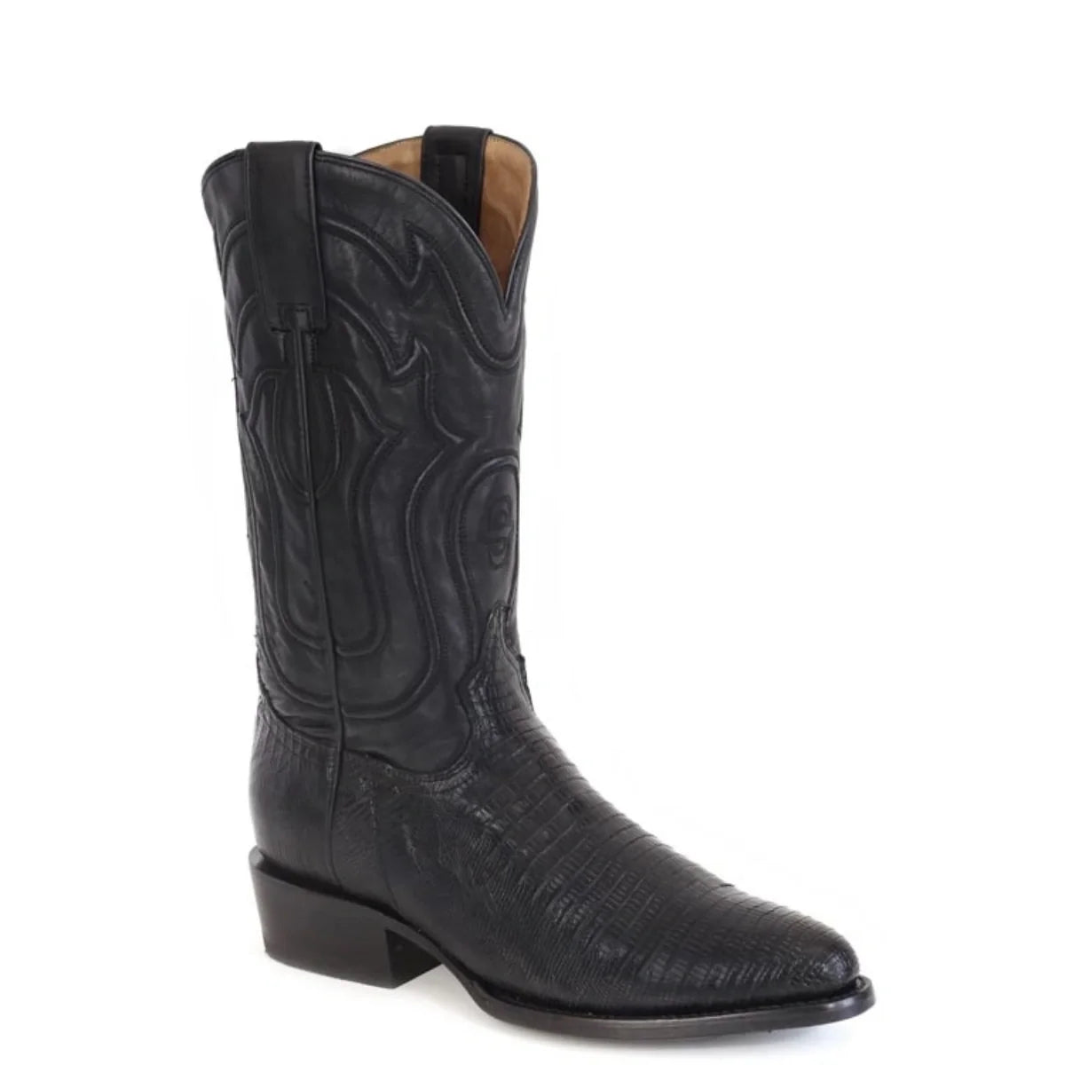 Stetson Wayne (Black) - Men's Lizard Cowboy Boot