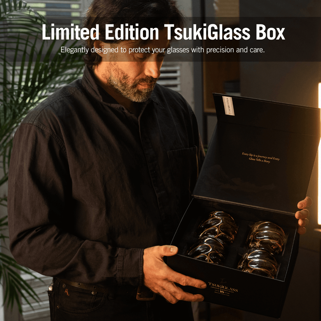 Gold Line Storm Japanese Crystal Whisky Glass