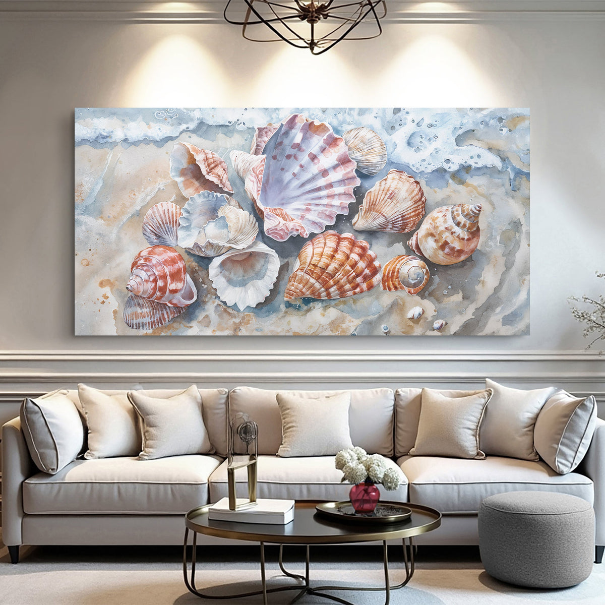 Sea Shells Modern Coastal Wall Art