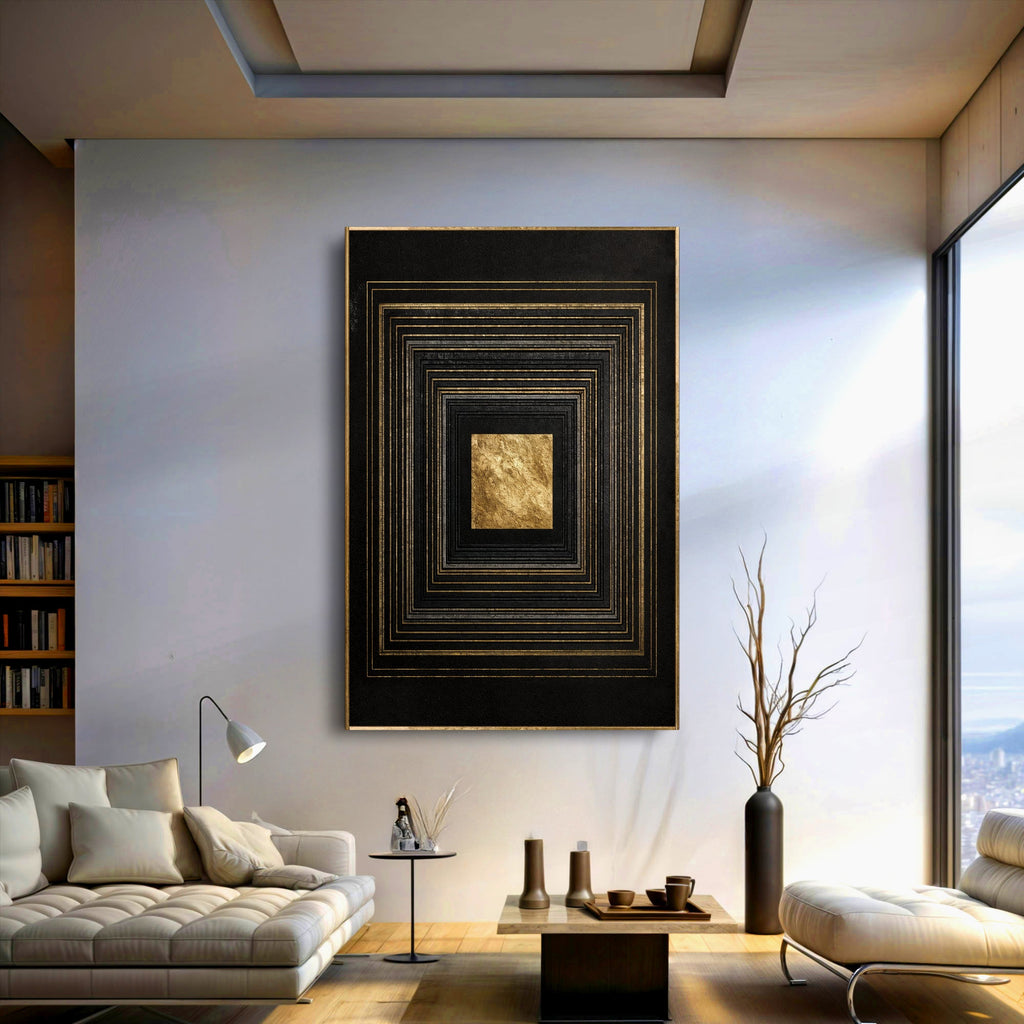 Black And Gold Core Wall Art