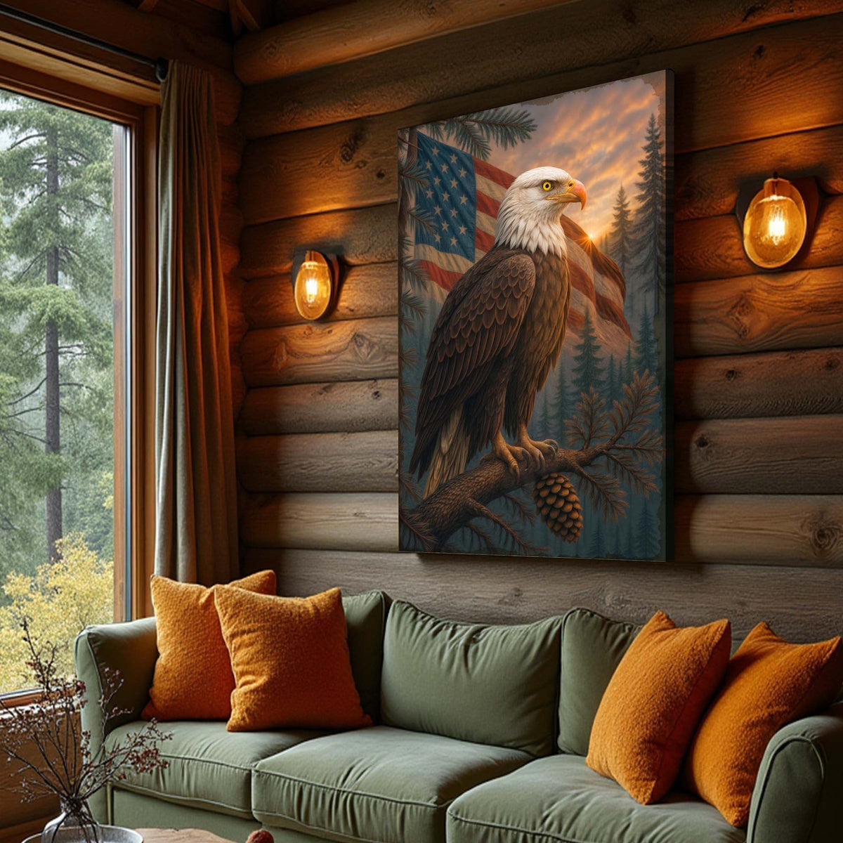 Sentinel of the Pines Eagle Wall Art