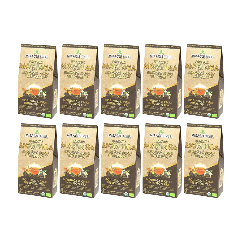 Organic Moringa Energy Tea - Chai Spice - Natural Coffee Alternative