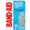 BAND-AID® Waterproof Clear Adhesive Bandage, 1" x 2 1/2", 20-Pack