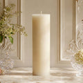 3x12 Inch White Beeswax Pillar Candle