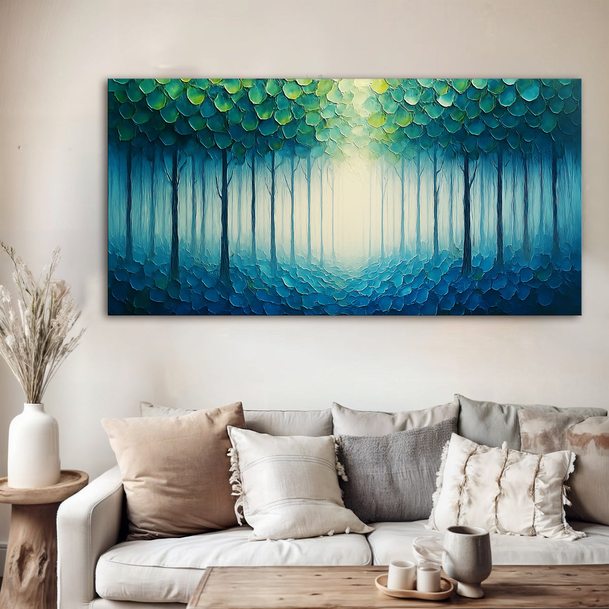 Forest Whispers Impasto Wall Art
