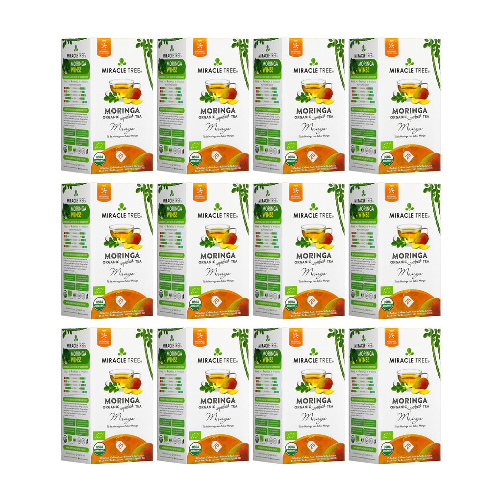 Organic Moringa Tea - Mango - Caffeine-Free Herbal Tea