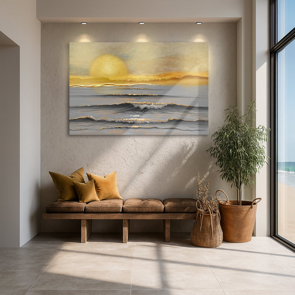 Golden Horizon Calm Wall Art
