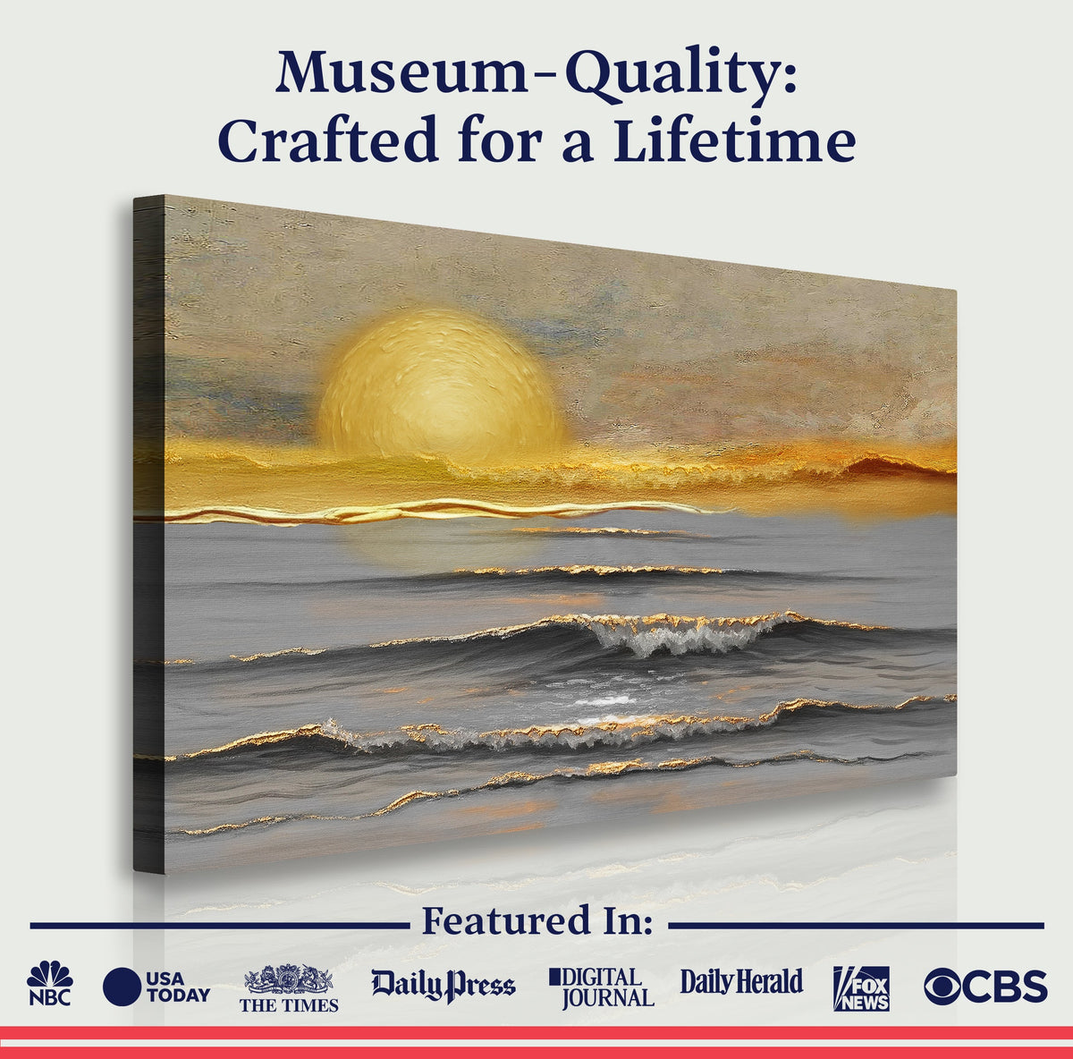 Golden Horizon Calm Wall Art