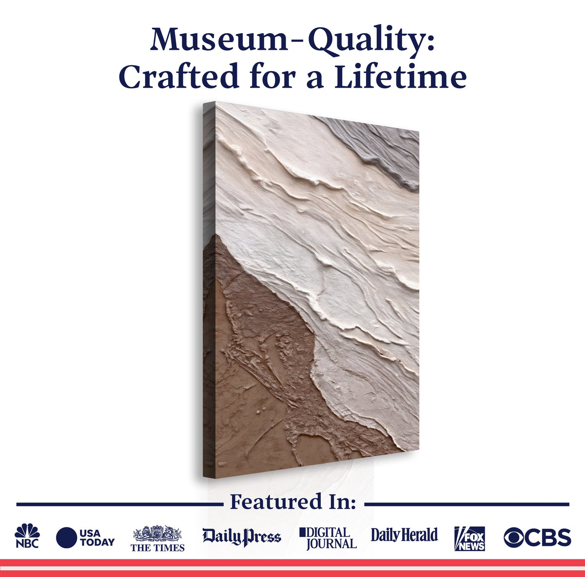 Abstract Earthy Waves Wall Art