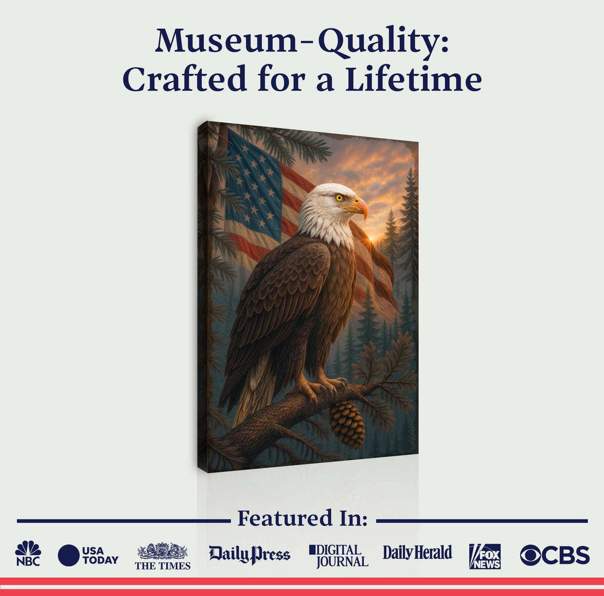 Sentinel of the Pines Eagle Wall Art