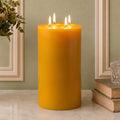 6x11" Yellow Beeswax Pillar Candle