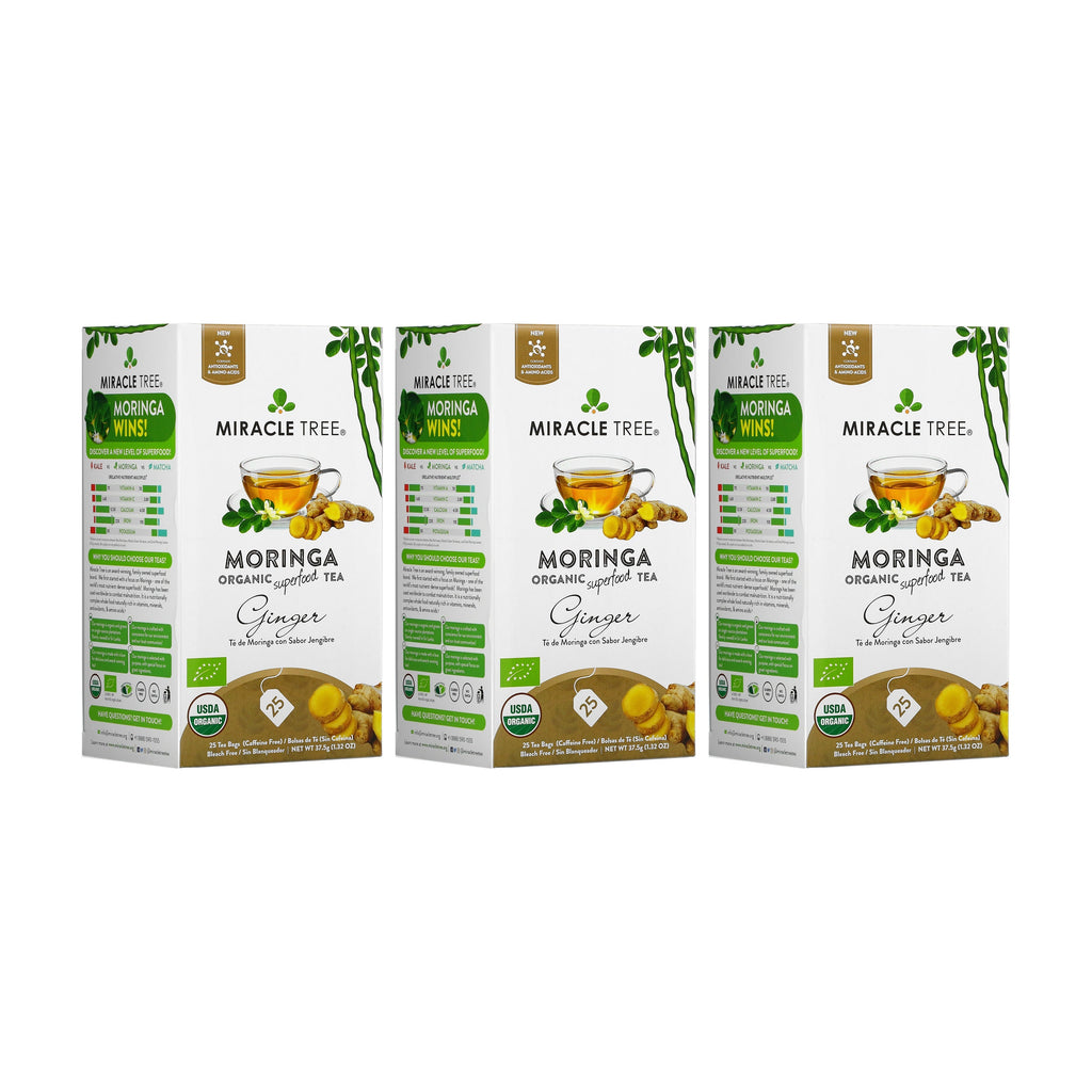 Organic Moringa Tea - Ginger - Caffeine-Free Herbal Tea