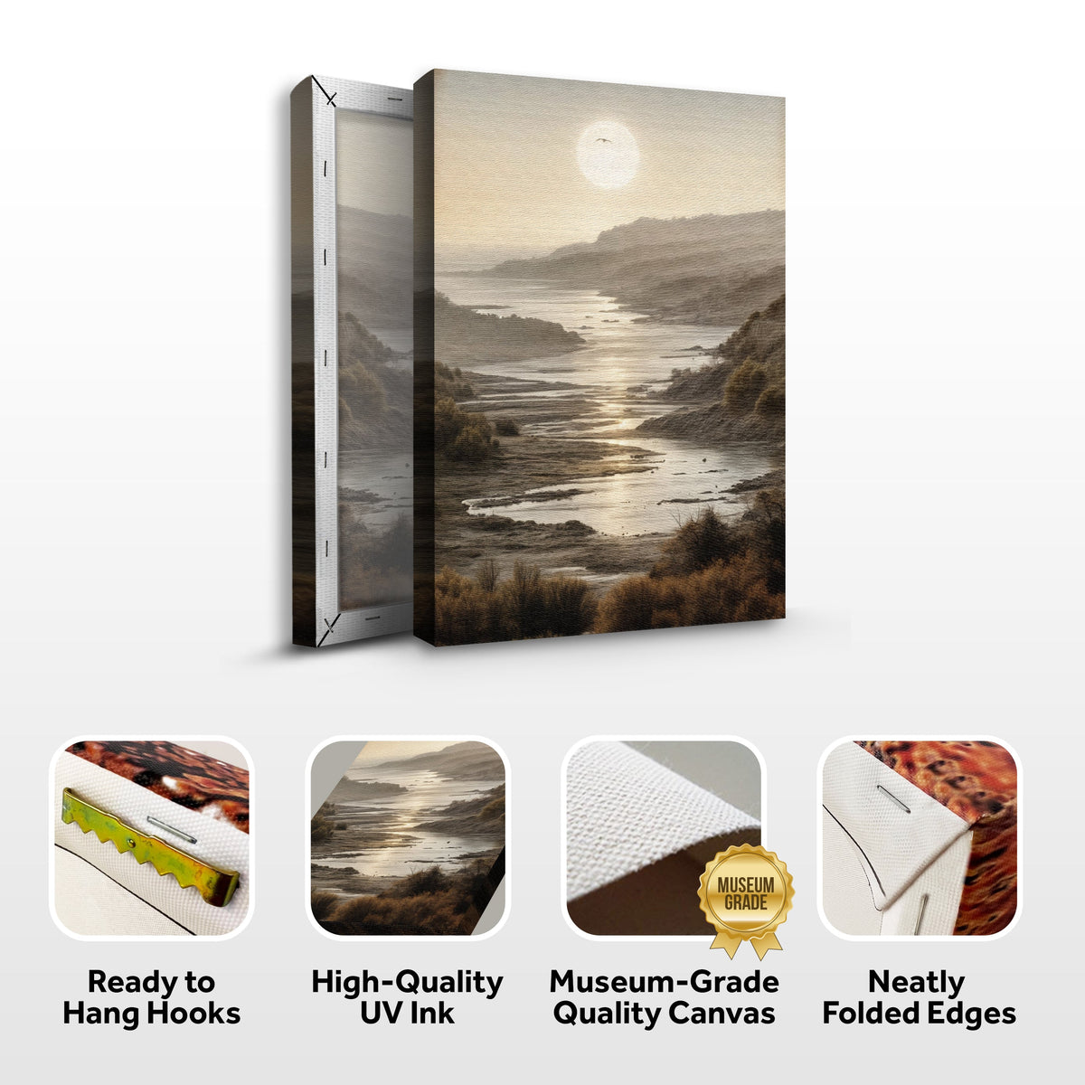 Misty Shores Coastal Impasto Wall Art