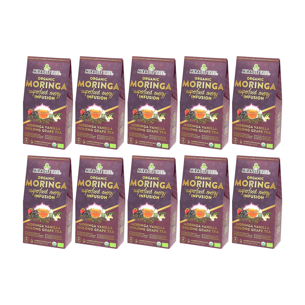 Organic Moringa Energy Tea - Grape Vanilla - Natural Coffee Alternative