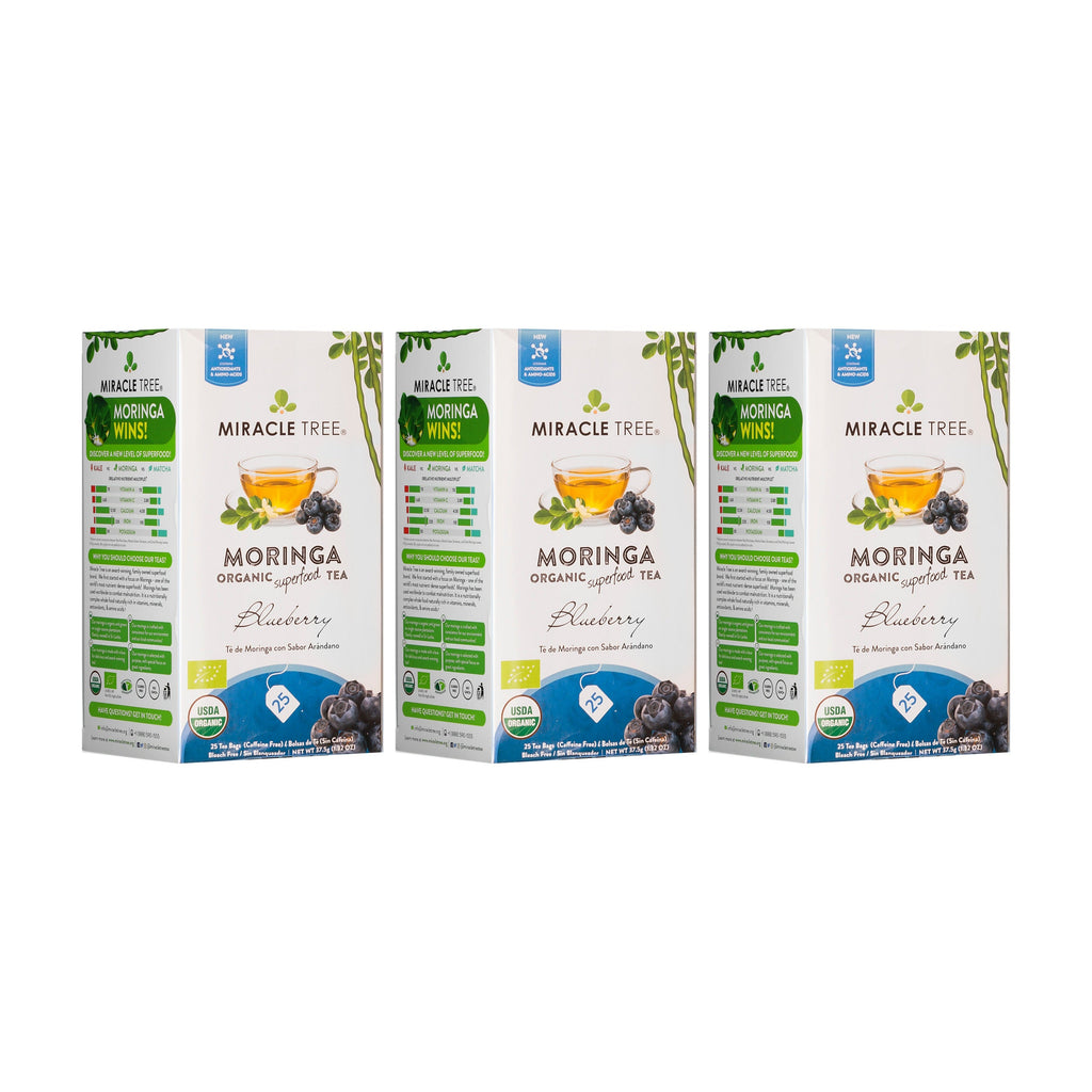 Organic Moringa Tea - Blueberry - Caffeine-Free Herbal Tea