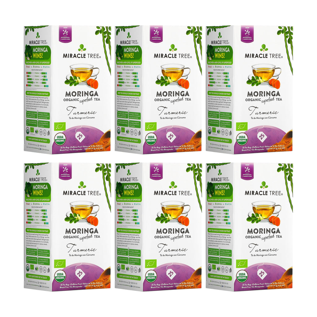 Organic Moringa Tea - Turmeric - Caffeine-Free Herbal Tea