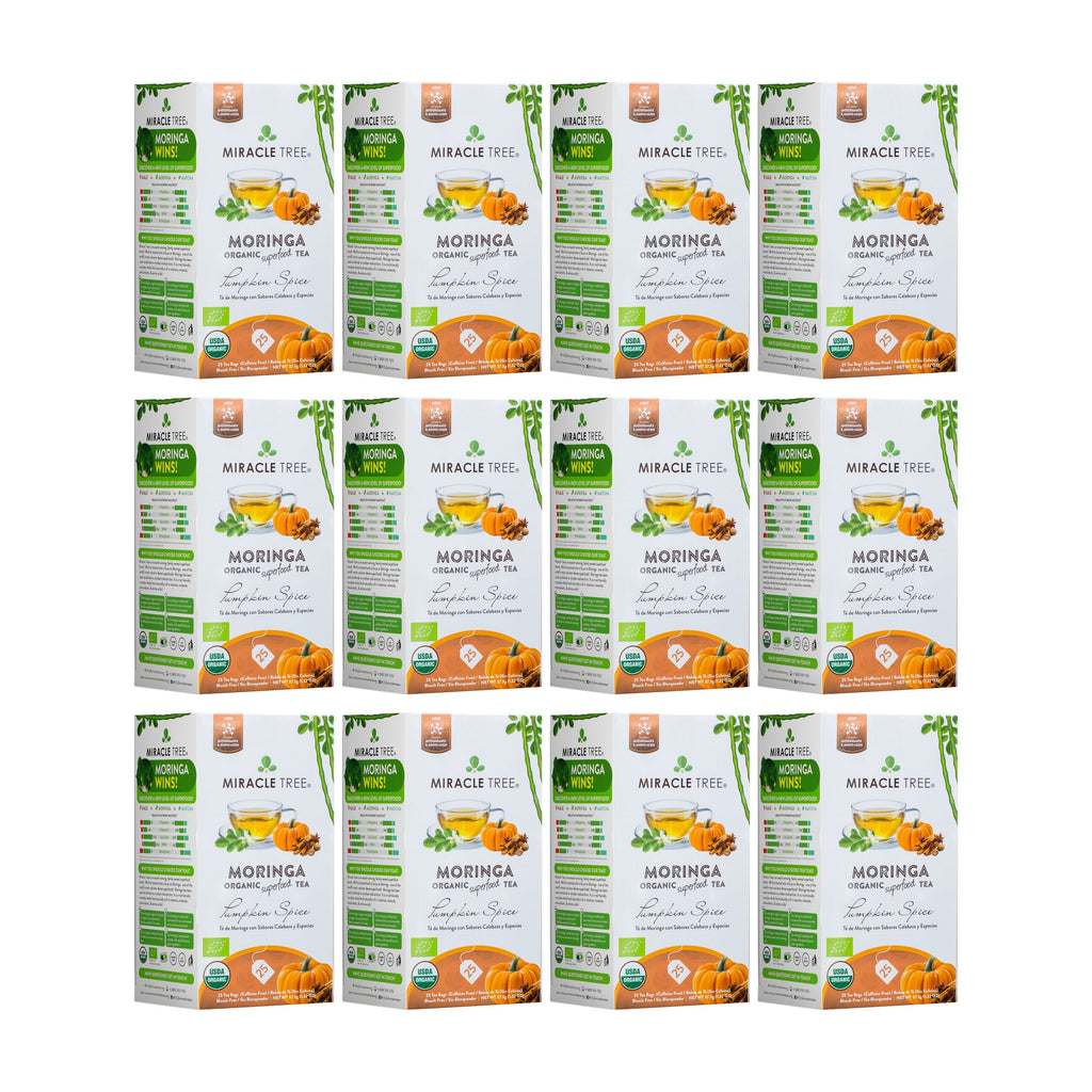 Organic Moringa Tea - Pumpkin Spice - Caffeine-Free Herbal Tea