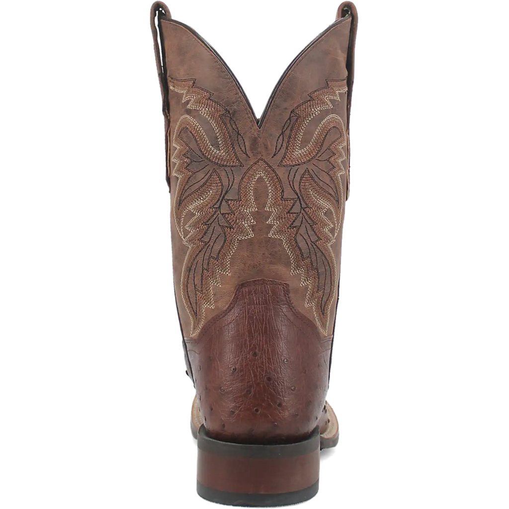 Dan Post Alamosa (Chocolate/Brown) - Men's Ostrich Skin Leather Cowboy Boots