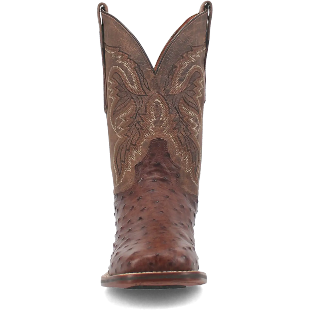 Dan Post Alamosa (Chocolate/Brown) - Men's Ostrich Skin Leather Cowboy Boots