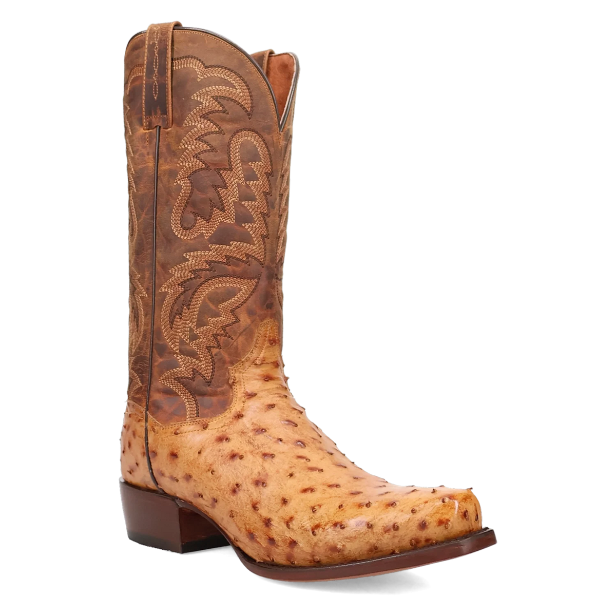 Dan Post Marco - Men's Ostrich Skin Leather Cowboy Boots