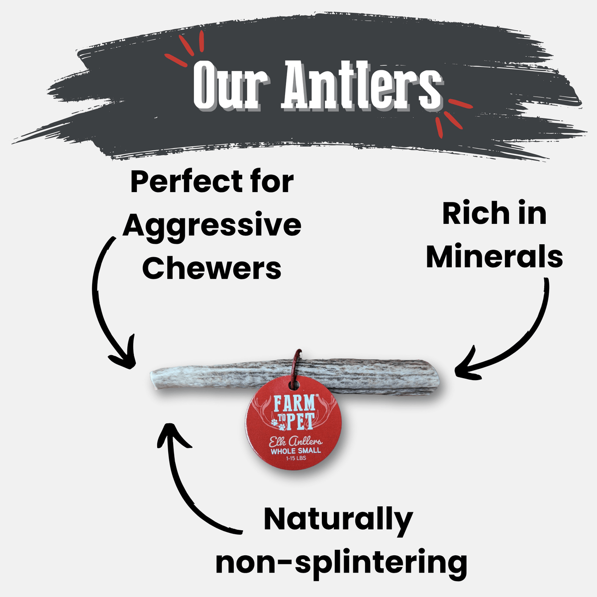 Elk Antler Dog Chews | All-Natural Whole and Split Elk Antler Chews for Dogs