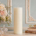 4x11 Inch White Beeswax Pillar Candle