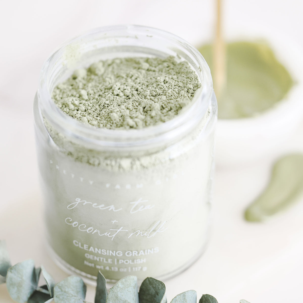Green Tea + Coconut Milk Facial Cleansing Grains