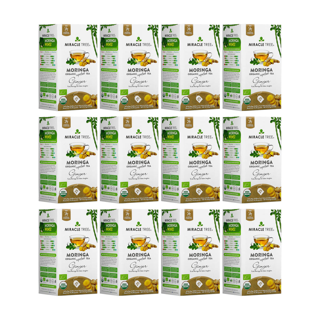 Organic Moringa Tea - Ginger - Caffeine-Free Herbal Tea