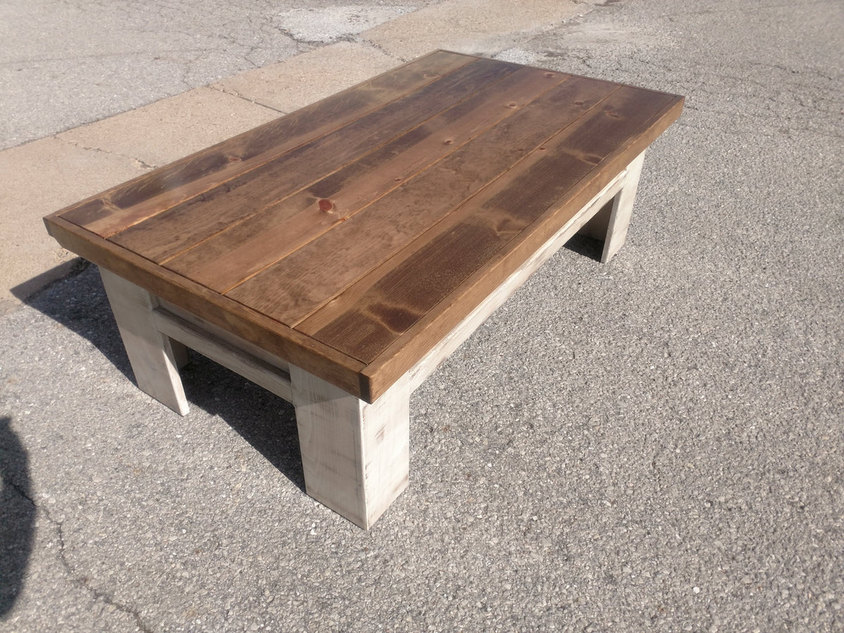 Modern Wooden Sliding Top Coffee Table