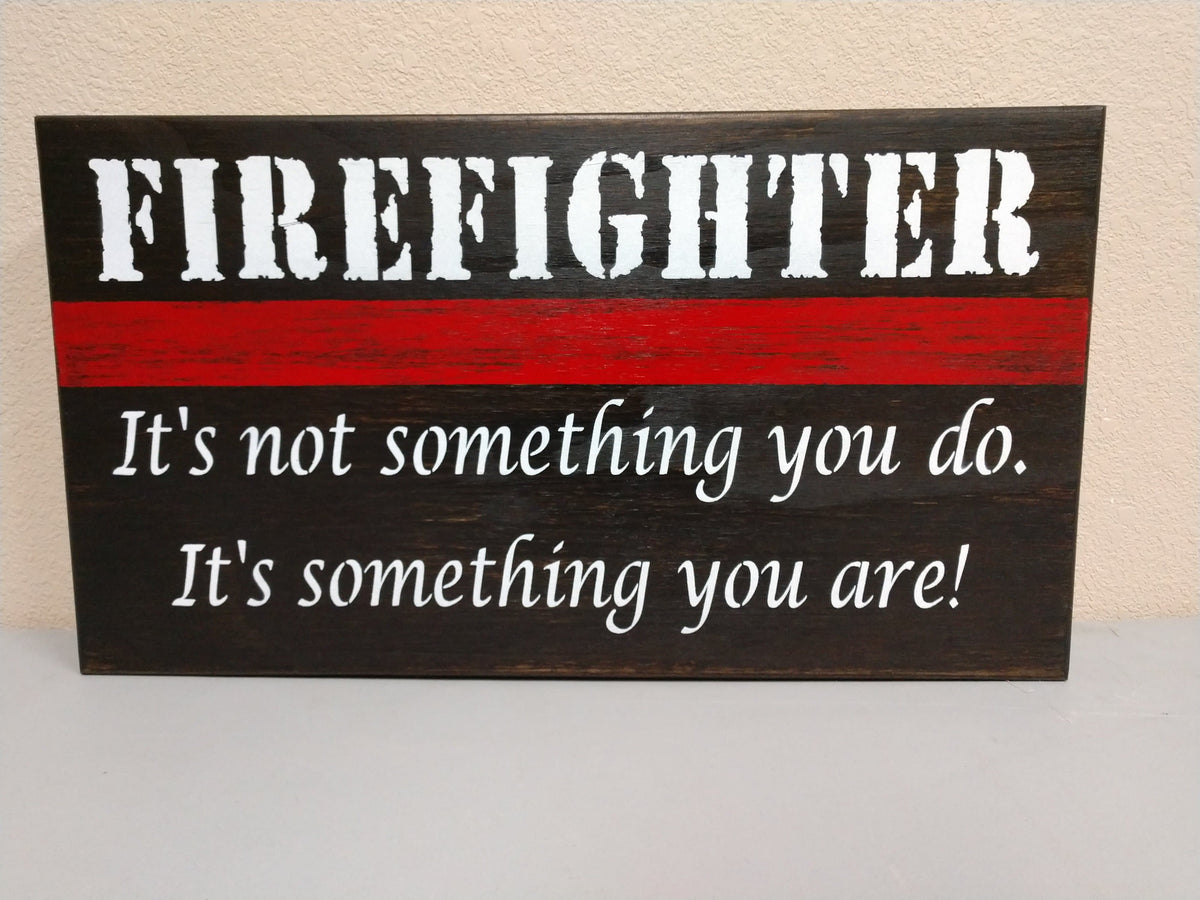 Mini Thin Red Line Firefighter Concealment Art