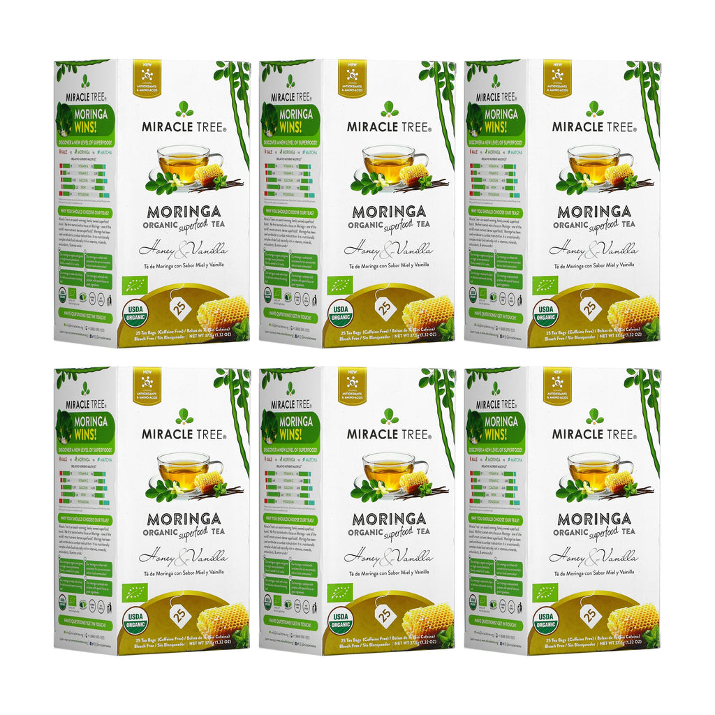 Organic Moringa Tea - Honey & Vanilla - Caffeine-Free Herbal Tea