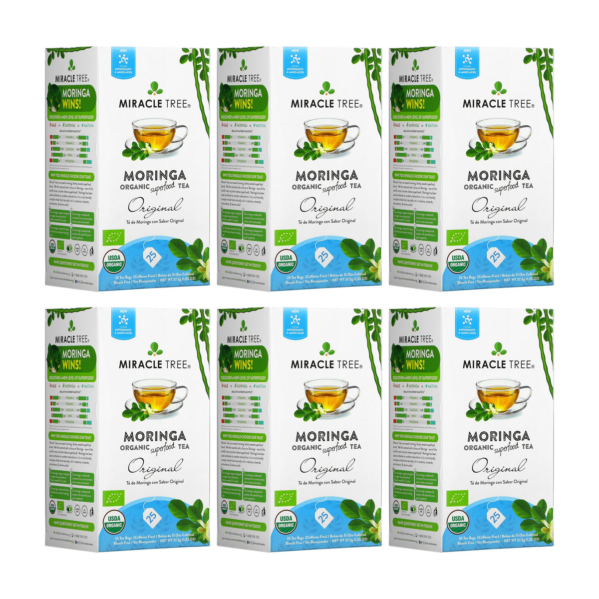 Organic Moringa Tea - Original - Caffeine-Free Herbal Tea