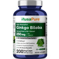 NusaPure Ginkgo Biloba 50:1 Extract, 250 mg per Veggie Caps 200 Capsules (Vegetarian, Non-GMO, Vegan) Bioperine