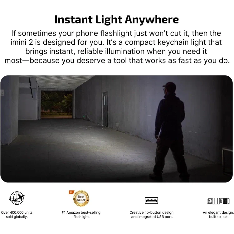 OLIGHT IMINI2DB imini 2 Rechargeable Mini Flashlight - Dream Blue