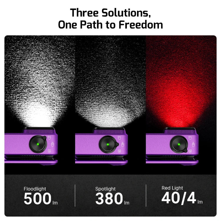 OLIGHT OCLIPPROPU Oclip Pro Clip on Flashlight with Floodlight - Purple
