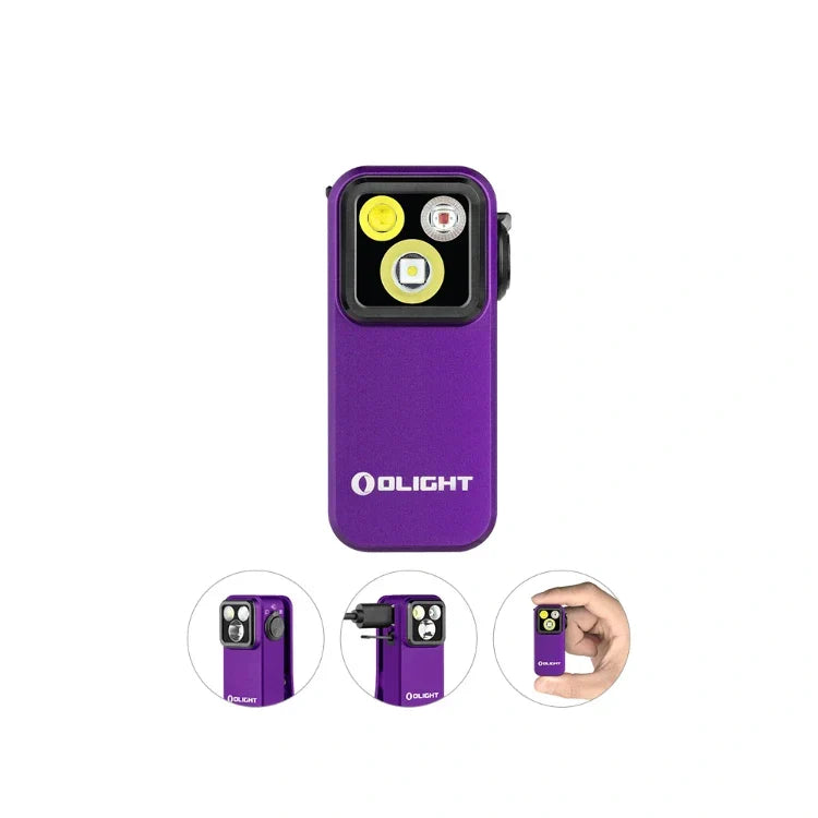 OLIGHT OCLIPPROPU Oclip Pro Clip on Flashlight with Floodlight - Purple