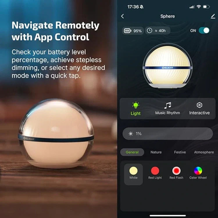 OLIGHT SPHEREC Sphere Ambient Light with App Control - Blue