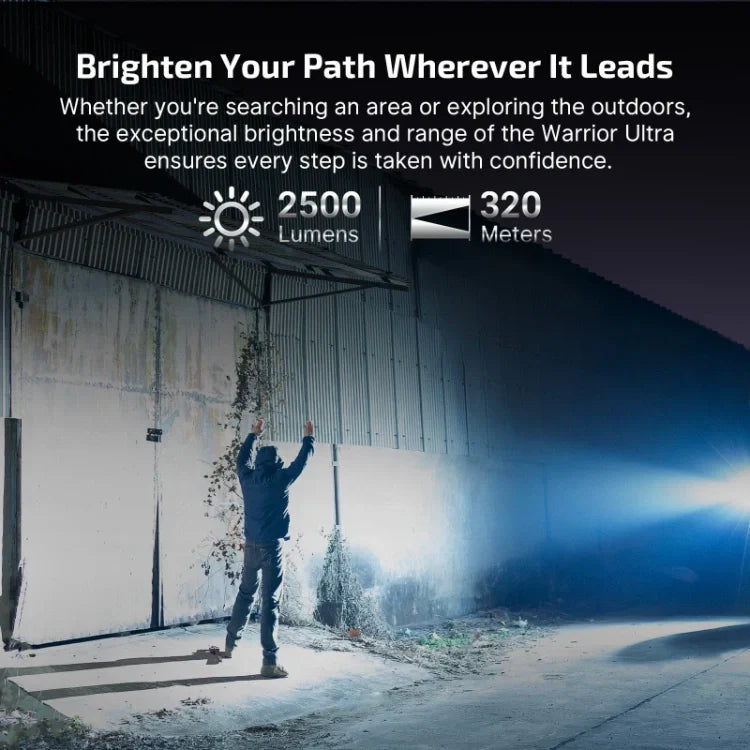 OLIGHT WARRIORULTRANB Warrior Ultra 2500 Lumens Tactical Flashlight with OAL Material - Navy Blue