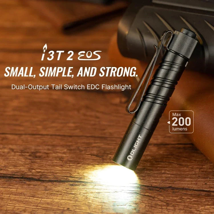 OLIGHT I3T2BK i3T 2 EOS Small EDC Flashlight - Black