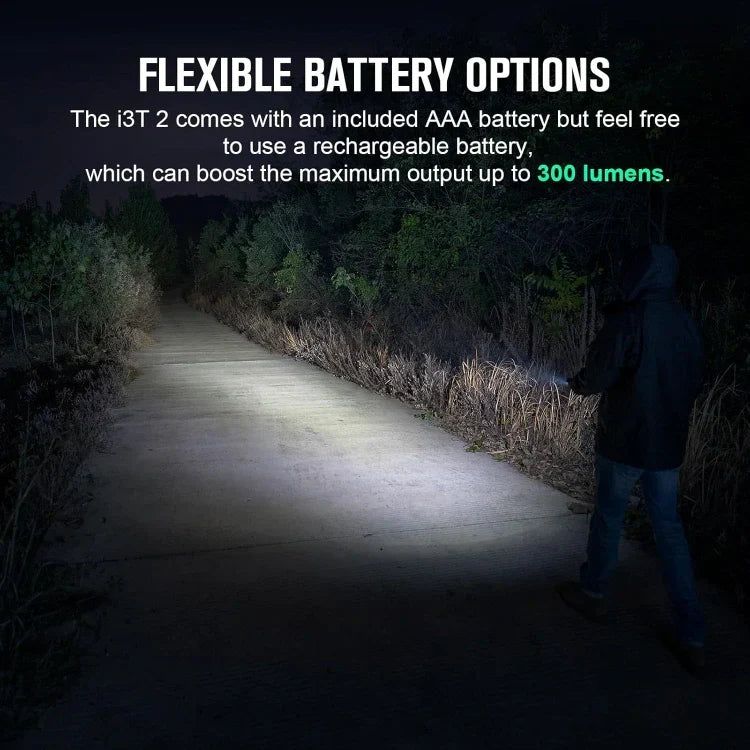 OLIGHT I3T2BK i3T 2 EOS Small EDC Flashlight - Black