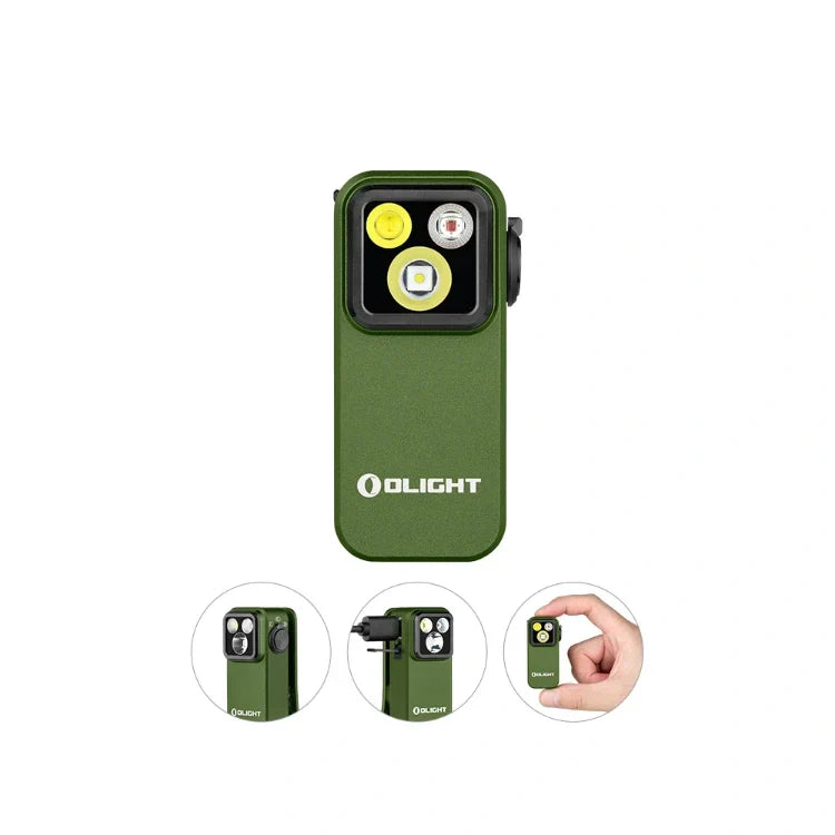 OLIGHT OCLIPPROODGC2M Oclip Pro Clip on Flashlight with Floodlight Spotlight and Red Light - OD Green
