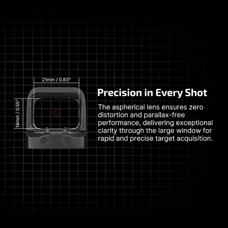 OLIGHT OSIGHTSRDDOTBK Osight S 2 MOA Dot & 32 MOA Circle with OAL Material