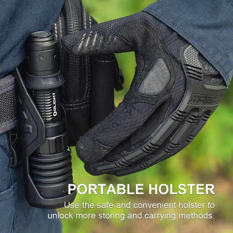 OLIGHT WARRIORX4MTBK Warrior X 4 USB-C and MCC Rechargeable Tactical Flashlight With Holster - Matte Black