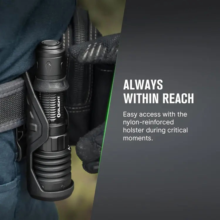 OLIGHT WARRIORX4MTBK Warrior X 4 USB-C and MCC Rechargeable Tactical Flashlight With Holster - Matte Black