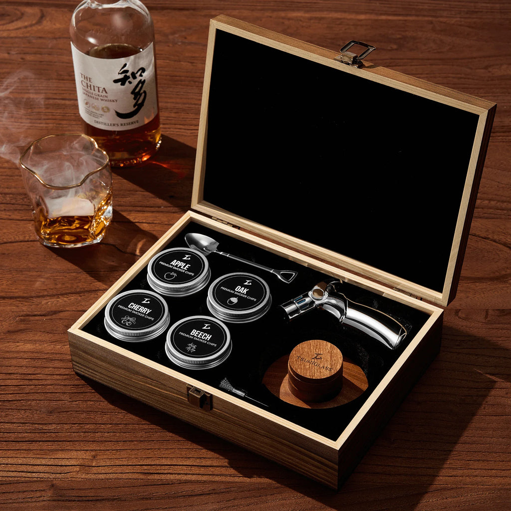 Tsuki Smoker Kit For Whisky & Cocktails (With Torch)