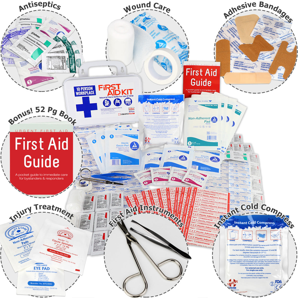 10 Person, 116 Piece Bulk Workplace First Aid Kit