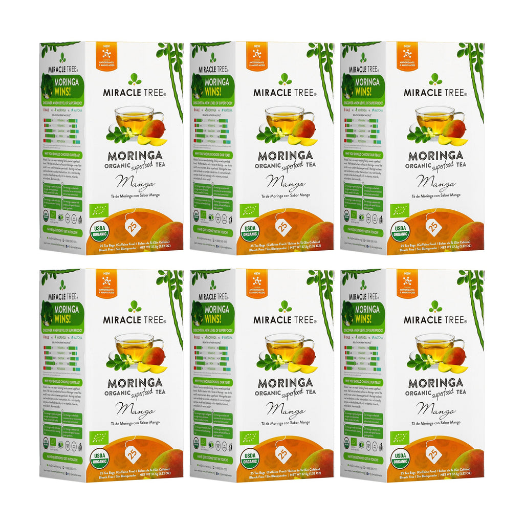 Organic Moringa Tea - Mango - Caffeine-Free Herbal Tea