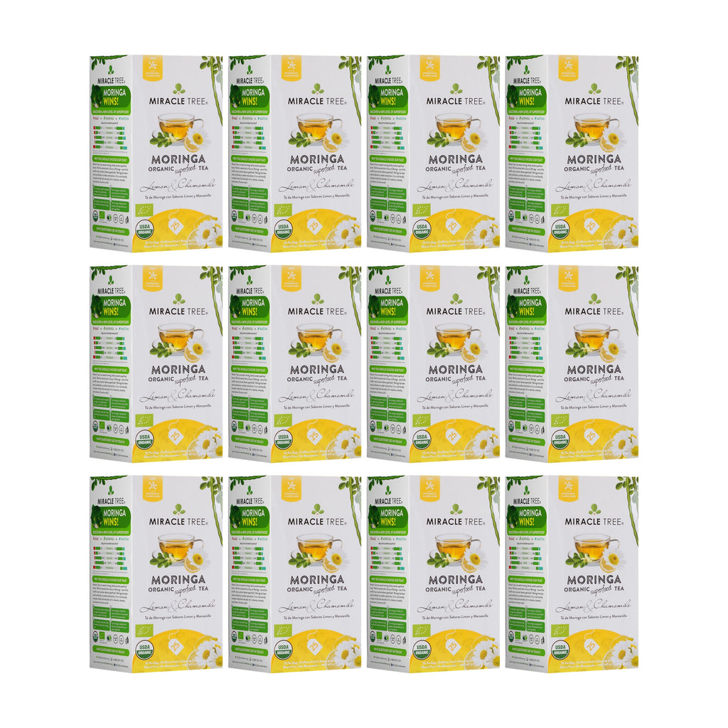 Organic Moringa Tea - Lemon & Chamomile - Caffeine-Free Herbal Tea