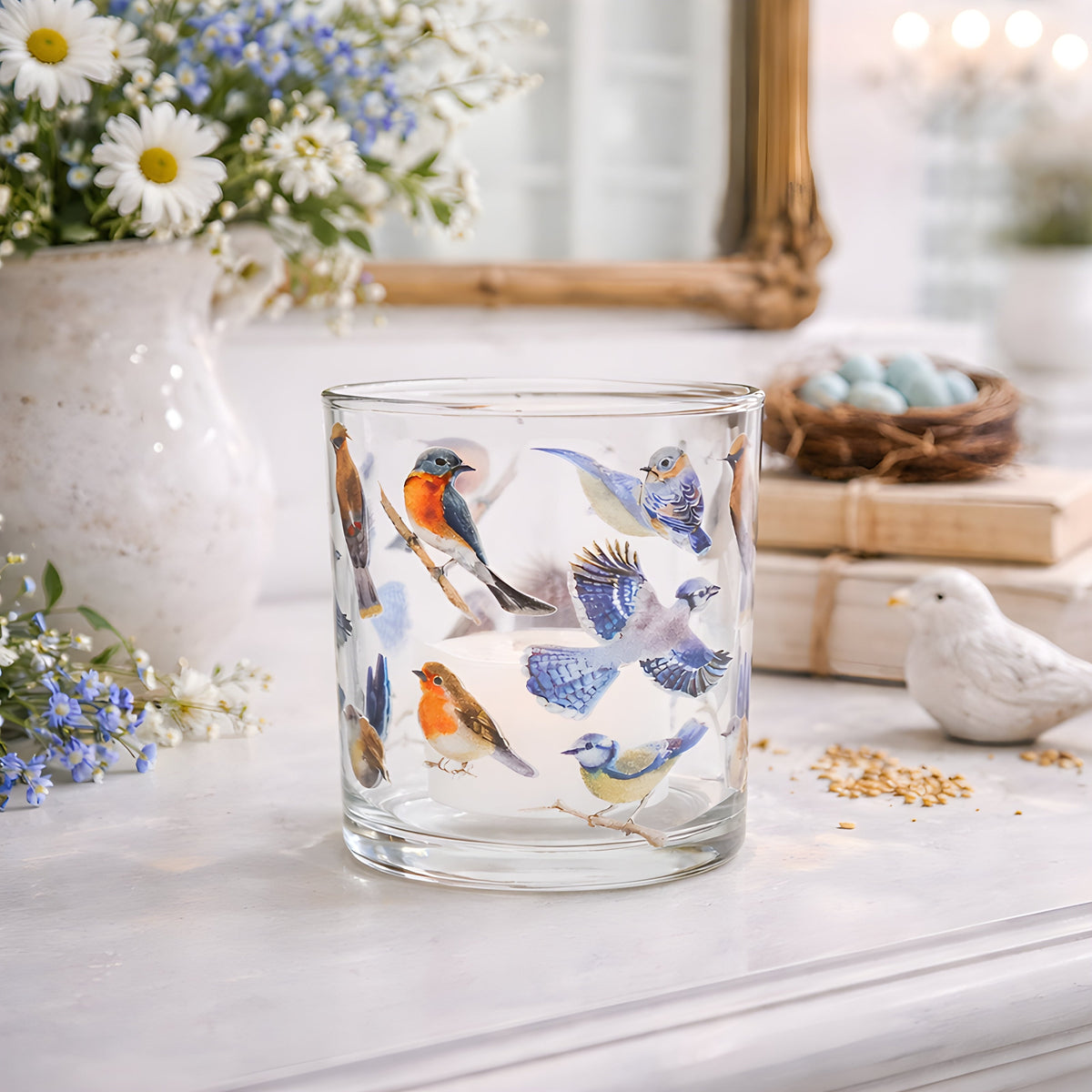 Votive Candle Holder Glass Lantern, Multiple Design Options