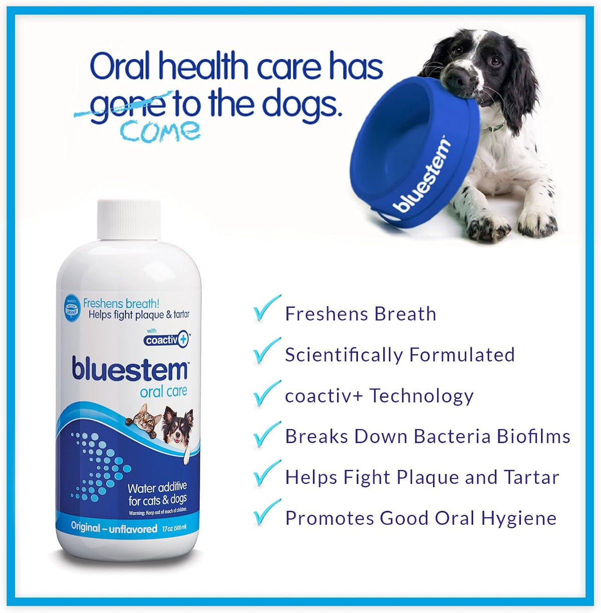 bluestem Fresh Breath Plaque & Tartar Control Water Additive for Dogs & Cats